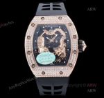 KV Factory Richard Mille RM051 Tiger & Dragon Rose Gold Pave Diamond Watch